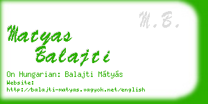 matyas balajti business card